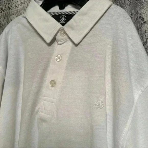 Volcom Boys White Polo Shirt - Picture 3 of 5